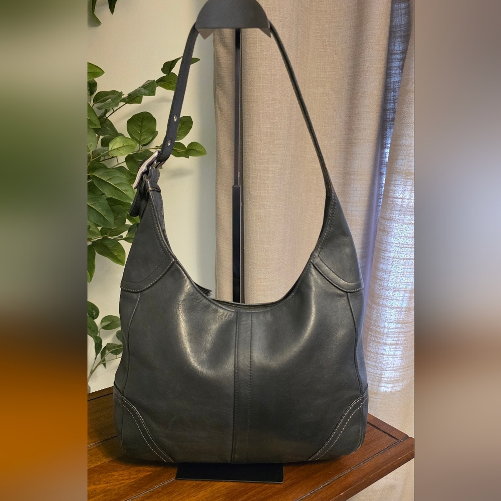 Coach Hamilton Hobo Black Leather Shoulder Bag F10280 - Picture 8 of 10